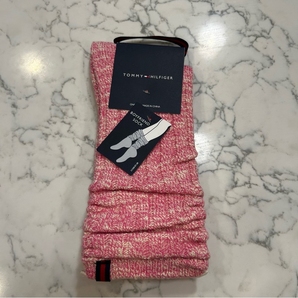 NWT Tommy Hilfiger Pink Boyfriend Socks Size‎ 6-9.5